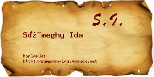 Sümeghy Ida névjegykártya